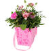 Tas Floral karton 16x11xH18cm roze
