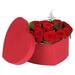 Hat box Fabric heart carton 15x19xH10cm red