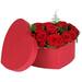 Hat box Fabric heart carton 20x25xH10cm red