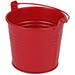 Bucket Sevilla zinc Ø10,3xH8,5cm - ES9 red matt