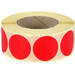 Stickers rond 30mm rood - rol 1000st.