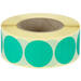Stickers rond 30mm groen - rol 1000st.
