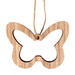 Hanger open vlinder hout 6x8cm+8cm touw