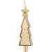 Hanger kerstboom Dots hout 9x3,5cm+16cm touw