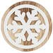 Lux sneeuwvlok wood Ø7cm met clip