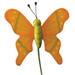 Bijsteker Vlinder flying hout 7x8cm+50cm st oranje