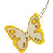 Hanger vlinder hout+vilt 6,7x8cm+16cm touw geel