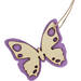 Hanger vlinder hout+vilt 6,7x8cm+16cm touw lila