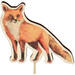 Bijsteker Fox hout 6x7cm+12cm stok