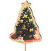 Bijsteker kerstboom Cosy hout 9x7cm+12cm stok