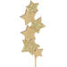 bijsteker Six Stars hout 10x4,5cm+50cm stok goud