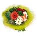 Support à bouquet sisal arrondi mobile 20cm vert c