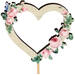 Bijsteker Romantic Heart hout 7x6cm+12cm stok