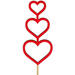 Bijsteker hart Taylor hout 6x13cm+50cm stok rood