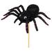 Pick Spider plastic 12cm+50cm stick glitter/black