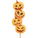 Bijsteker Pumpkin Party hout 10cm+50cm stok oranje